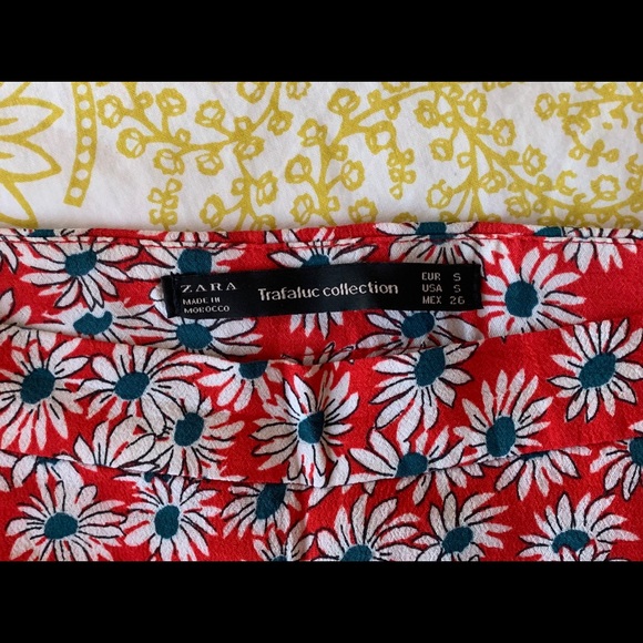 Zara Trafaluc Floral Tie Skirted Short - Picture 3 of 3